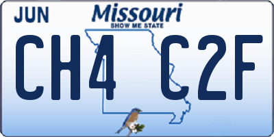 MO license plate CH4C2F