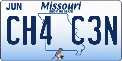 MO license plate CH4C3N