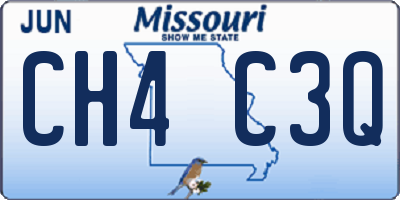 MO license plate CH4C3Q