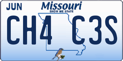 MO license plate CH4C3S