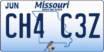 MO license plate CH4C3Z