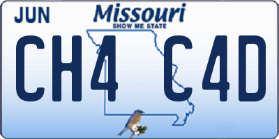 MO license plate CH4C4D