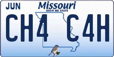 MO license plate CH4C4H