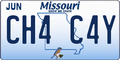 MO license plate CH4C4Y