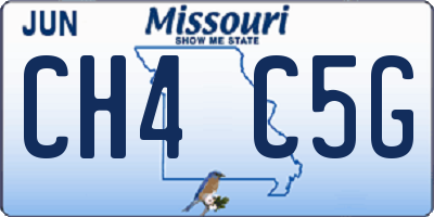 MO license plate CH4C5G