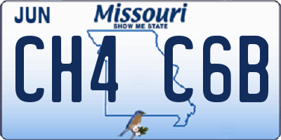 MO license plate CH4C6B