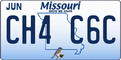 MO license plate CH4C6C