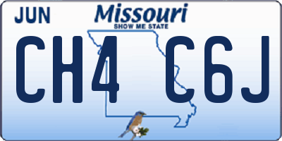 MO license plate CH4C6J