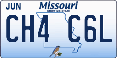 MO license plate CH4C6L