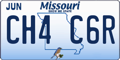 MO license plate CH4C6R