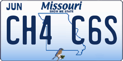 MO license plate CH4C6S