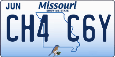 MO license plate CH4C6Y