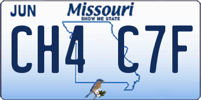 MO license plate CH4C7F