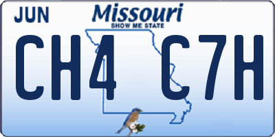 MO license plate CH4C7H