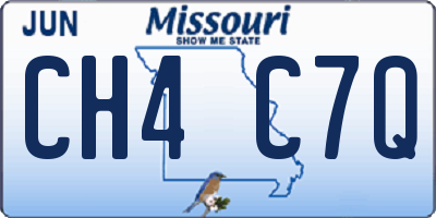 MO license plate CH4C7Q