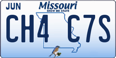 MO license plate CH4C7S