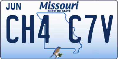 MO license plate CH4C7V