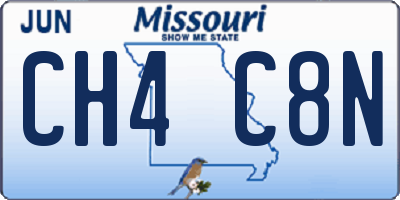 MO license plate CH4C8N