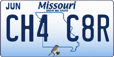 MO license plate CH4C8R