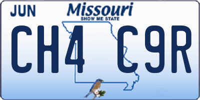 MO license plate CH4C9R
