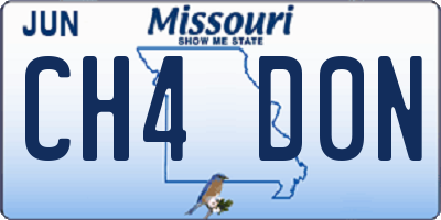 MO license plate CH4D0N