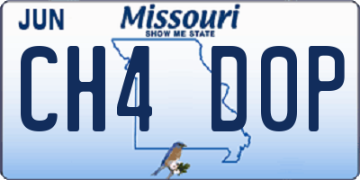 MO license plate CH4D0P