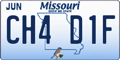 MO license plate CH4D1F