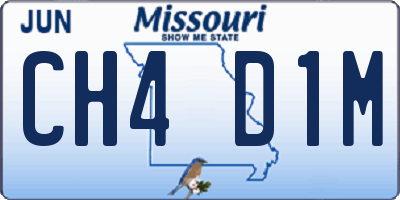 MO license plate CH4D1M