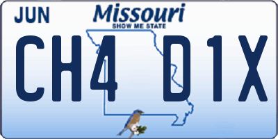 MO license plate CH4D1X