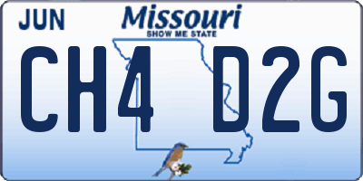 MO license plate CH4D2G
