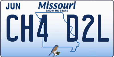 MO license plate CH4D2L