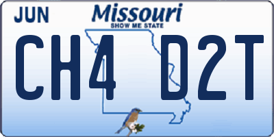 MO license plate CH4D2T