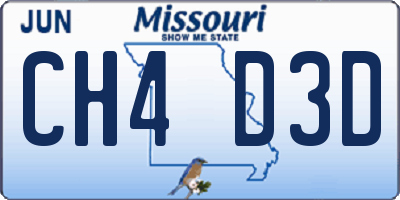MO license plate CH4D3D