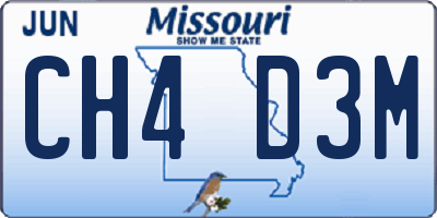 MO license plate CH4D3M