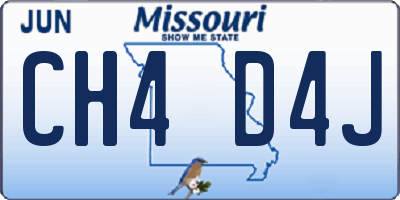 MO license plate CH4D4J