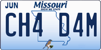 MO license plate CH4D4M