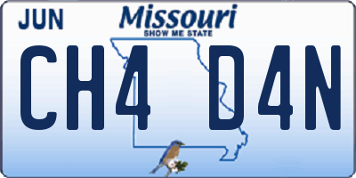 MO license plate CH4D4N