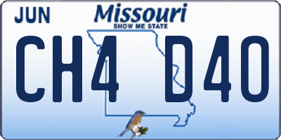 MO license plate CH4D4O