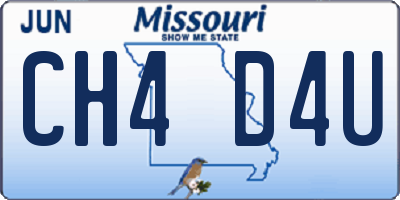 MO license plate CH4D4U