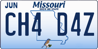 MO license plate CH4D4Z