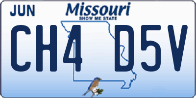 MO license plate CH4D5V