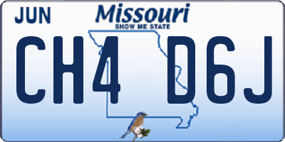 MO license plate CH4D6J