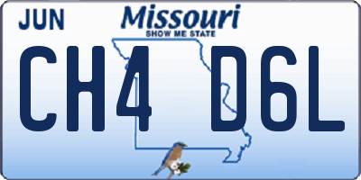 MO license plate CH4D6L