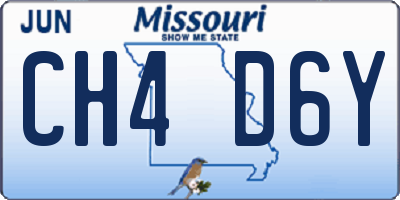 MO license plate CH4D6Y