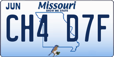 MO license plate CH4D7F