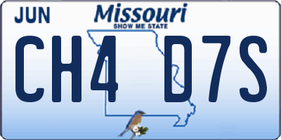 MO license plate CH4D7S