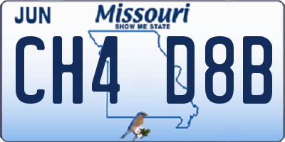 MO license plate CH4D8B