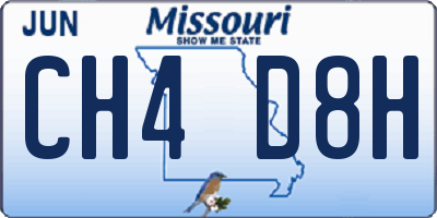 MO license plate CH4D8H