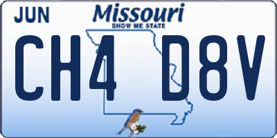 MO license plate CH4D8V