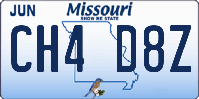 MO license plate CH4D8Z